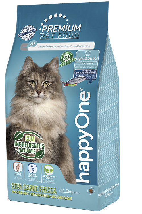 Imagem de happyOne PREMIUM | Gato Light & Senior Carne Fresca 1,5 kg