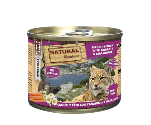 Imagem de NATURAL GREATNESS | Wetfood Cat - Rabbit, Duck, Carrot &  Peach 200 g