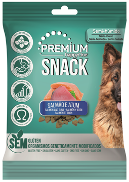 happyOne Premium Snack Salmão e Atum 100g
