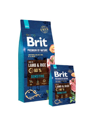 Imagem de BRIT Premium by Nature | Dog Sensitive Lamb & Rice
