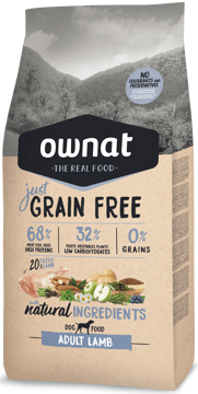 Imagem de OWNAT Cão | Just Grain Free Adult Lamb