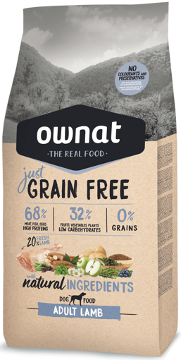 Imagem de OWNAT Cão | Just Grain Free Adult Lamb