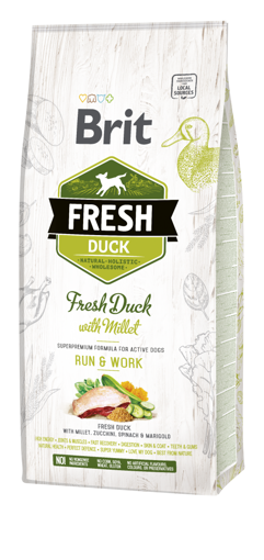 Imagem de BRIT Fresh | Duck With Millet Adult Run & Work 12 kg