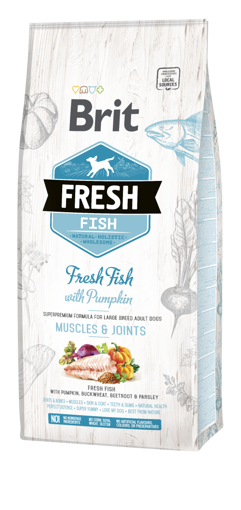 Imagem de BRIT Fresh | Fish With Pumpkin Adult Large Muscles & Joints 12 kg