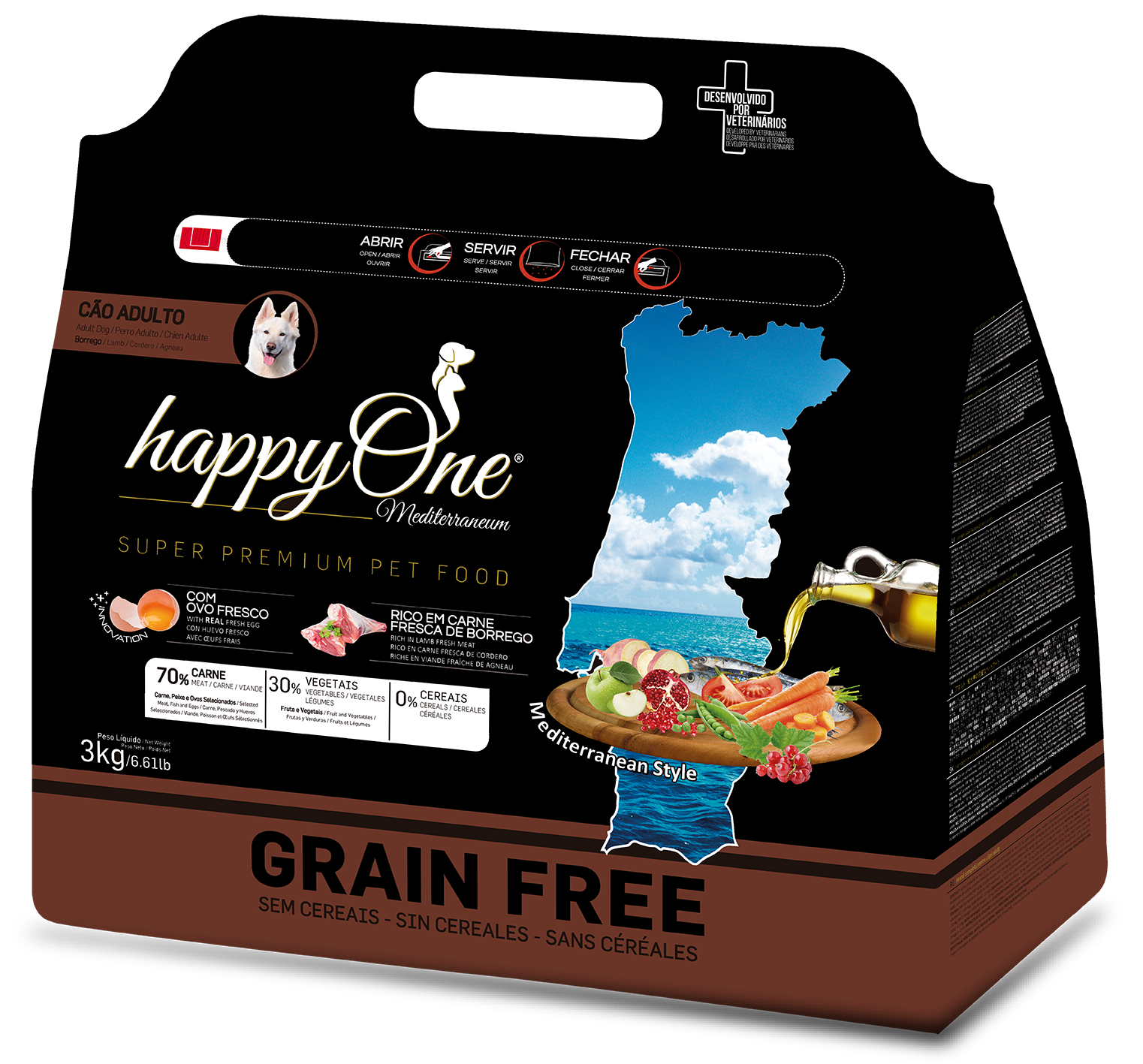 happyOne Mediterraneum Borrego Fresco 3 kg