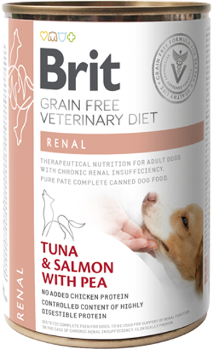 Imagem de BRIT Veterinary Diet Wet | Dog Renal Grain-Free Tuna & Salmon with Pea 400 g
