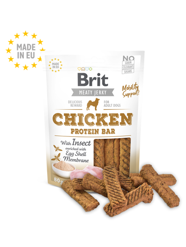 Imagem de BRIT MEATY JERKY | Snack Protein Bar Chicken with Insect | 80 g