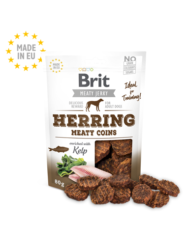 Imagem de BRIT MEATY JERKY | Snack Herring Meaty Coins | 80 g