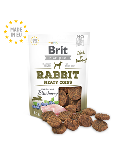 Imagem de BRIT MEATY JERKY | Snack Rabbit Meaty Coins | 80 g