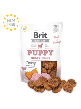 Imagem de BRIT MEATY JERKY | Snack Puppy Snack Turkey Meaty Coins | 80 g