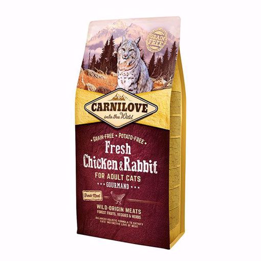 Imagem de CARNILOVE Cat | Fresh Chicken & Rabbit Adult Cat Gourmands 2 kg