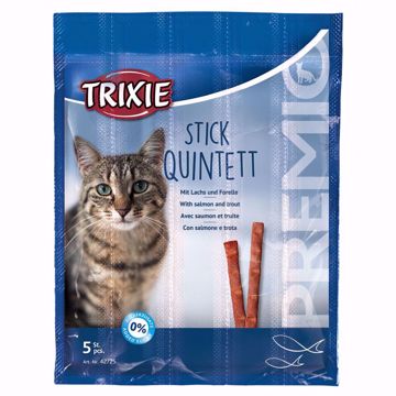 Imagem de TRIXIE | Premio Cat Stick Quintett Salmão e Truta | 5 Sticks