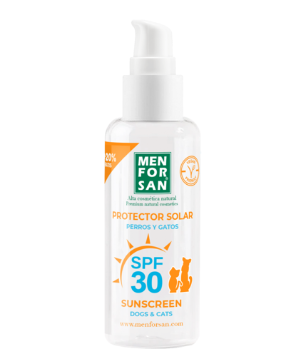 Imagem de MENFORSAN | Protector Solar 30+ para Cães e Gatos 60 ml