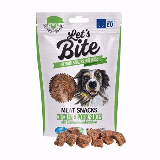 Imagem de Let's Bite | Dog Meat Snacks Chicken & Pork Slices with Cranberries 80 g