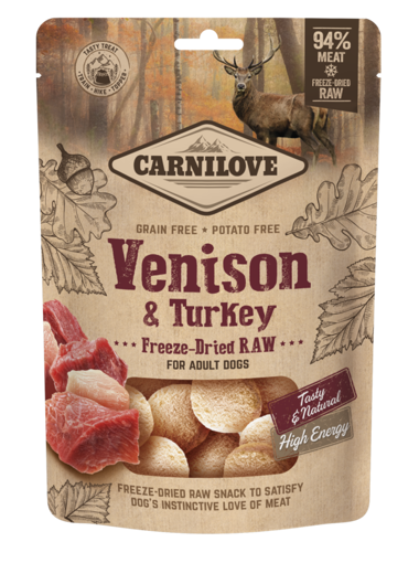 Imagem de CARNILOVE Dog | Freeze-Dried Raw Snacks Venison & Turkey 60 g